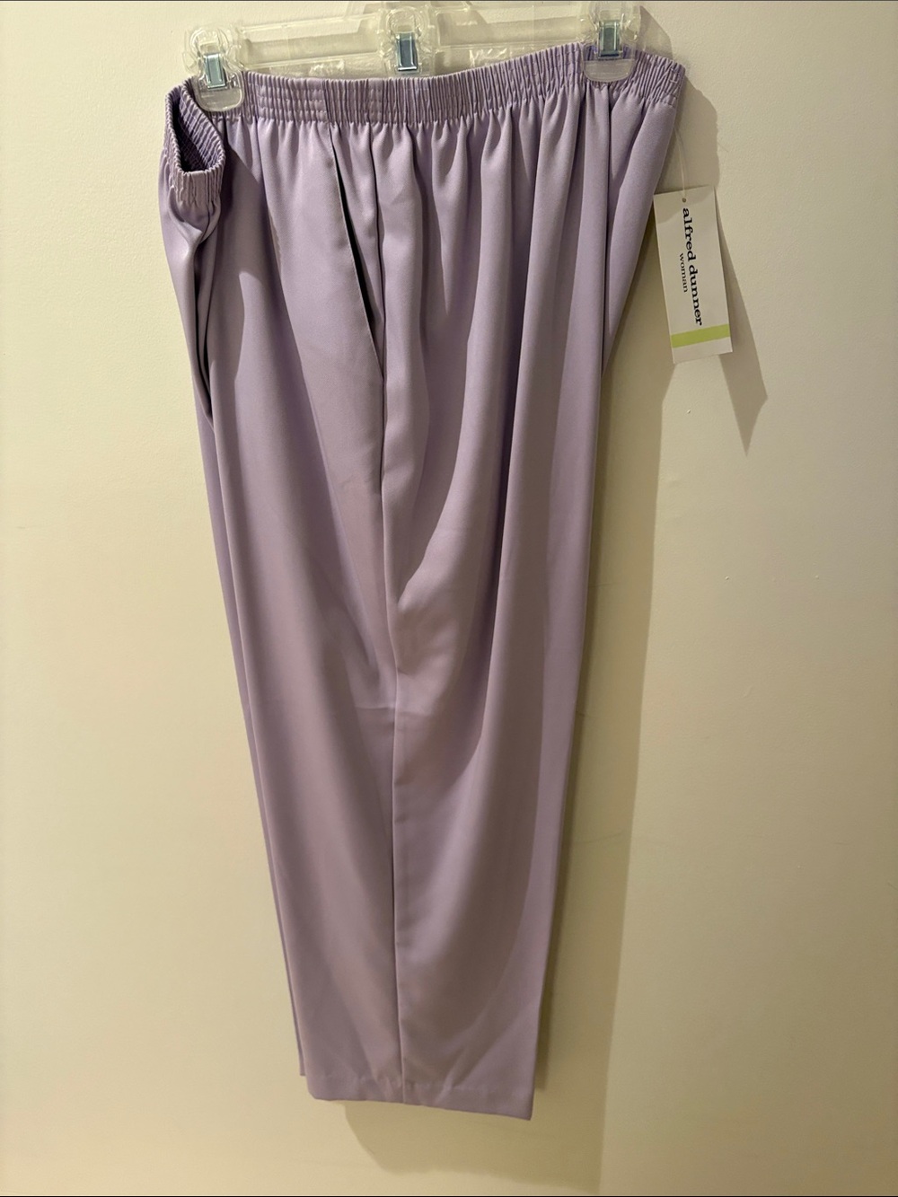 Alfred Dunner Light Lavender Elastic-Waist Dress Pants